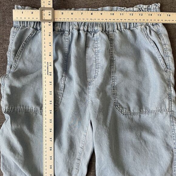 Love Tree Pull On Jogger‎ Pants Elastic Waist Chambray Tencel Women's Medium - Picture 4 of 8
